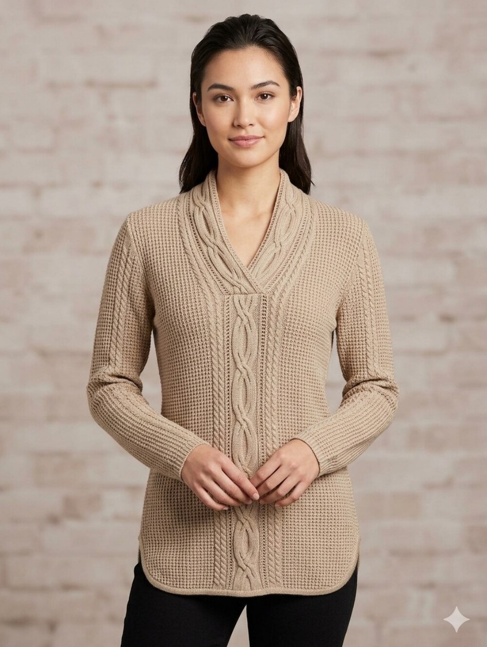 JEANNE PIERRE Sweater V-Neck Size Small